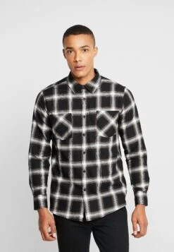 URBAN CLASSICS Checked Flanell Shirt 6 - Overhemd - Black/White