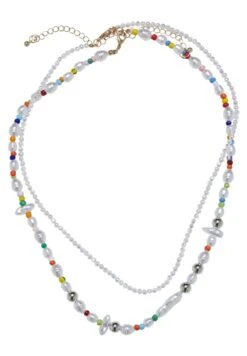 URBAN CLASSICS Various Pearl Layering 2-Pack - Ketting - Multicolor