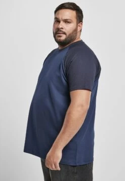 URBAN CLASSICS Raglan Contrast- T-Shirt Print - Darkblue -Urban Classics a3f251a2a8ec4d1f8c98984e5ce81764
