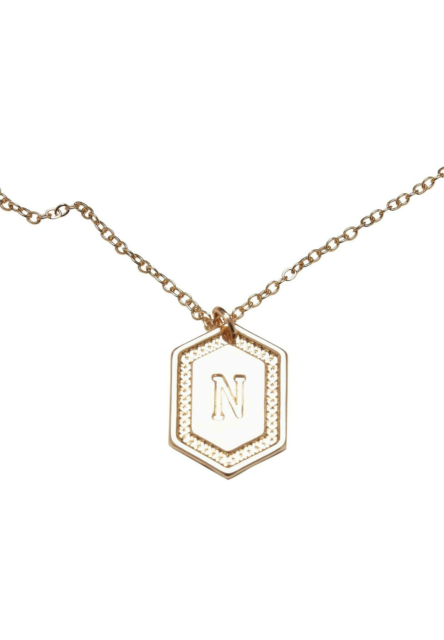 URBAN CLASSICS Letter Basic - Ketting - Gold Coloured 4 URBAN CLASSICS Letter Basic - Ketting - Gold Coloured - Afbeelding 2