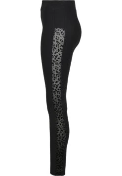 URBAN CLASSICS Flock Lace Stripe - Legging - Black -Urban Classics a641b60dc1e24ad098049bc5eba717b3