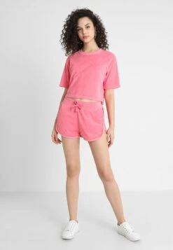 URBAN CLASSICS Ladies Short Towel Tee - T-Shirt Print - Pinkgrapefruit -Urban Classics a6bdf3c35e2f426582994199777f0521