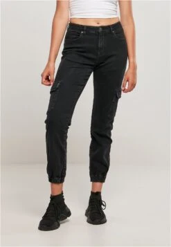 URBAN CLASSICS Relaxed Fit Jeans - Black Washed