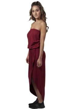 URBAN CLASSICS Bandeau- Maxi-Jurk - Burgundy