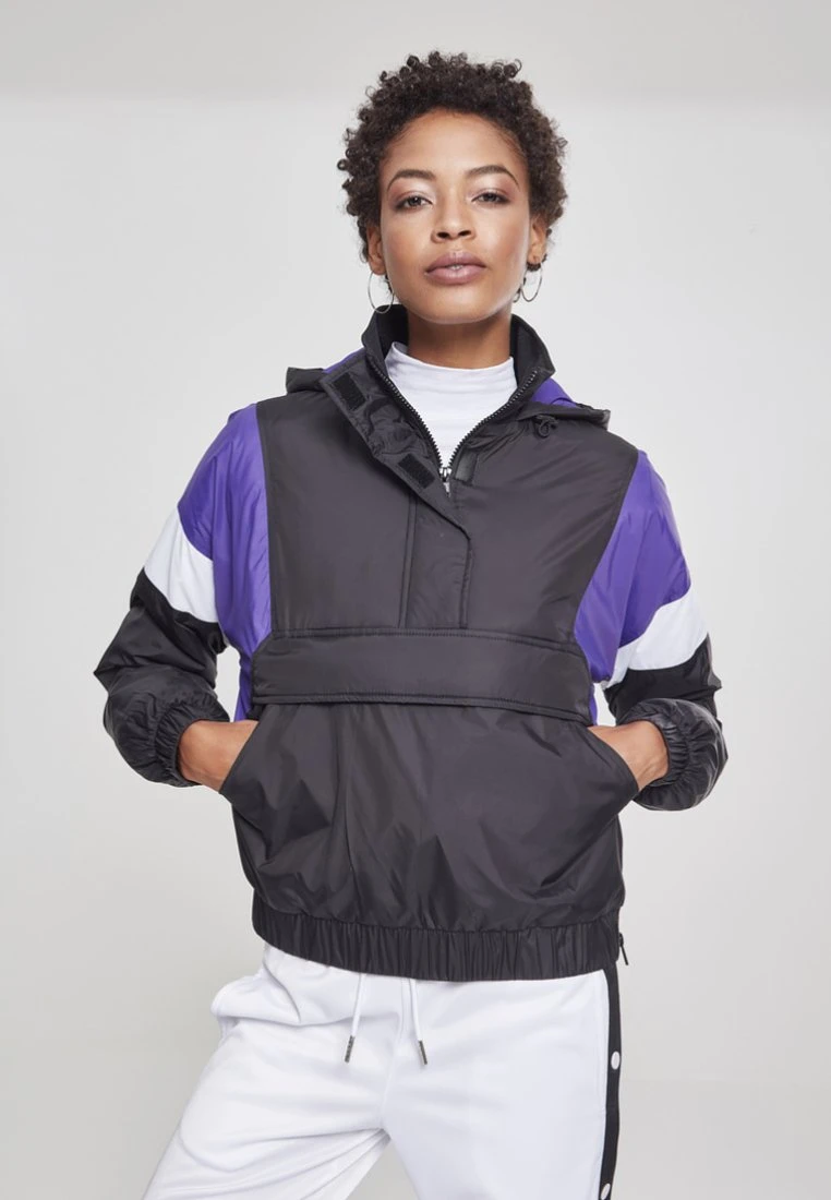 URBAN CLASSICS Jas - Black/Ultraviolet/White 3 URBAN CLASSICS Jas - Black/Ultraviolet/White