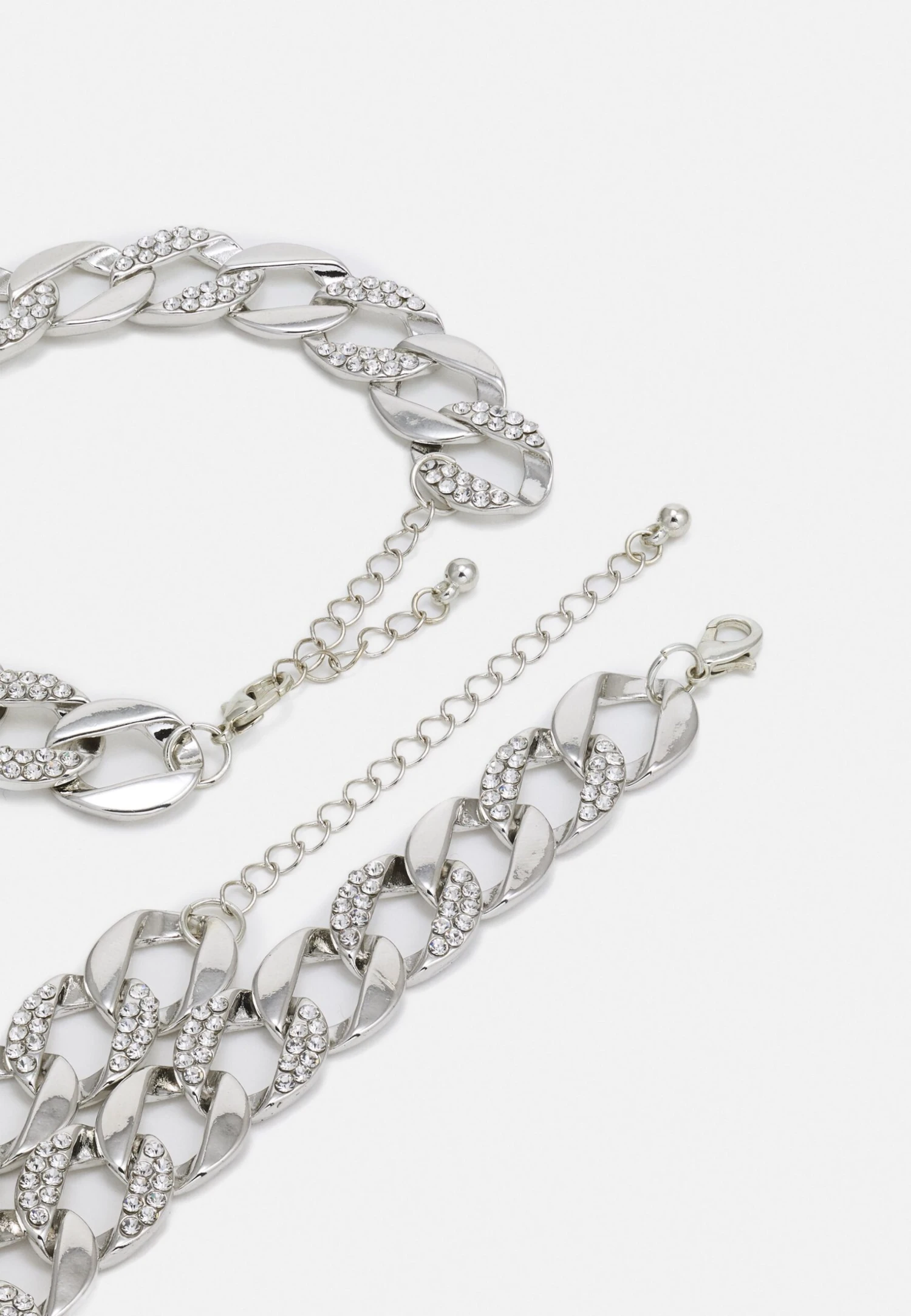 URBAN CLASSICS Basic Necklace And Bracelet Set - Ketting - Silver-Coloured 4 URBAN CLASSICS Basic Necklace And Bracelet Set - Ketting - Silver-Coloured - Afbeelding 2