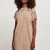 URBAN CLASSICS Ladies Lace Tee Dress - Jurk - Softtaupe -Urban Classics aa93812264524ec894a4e5fd340e79eb