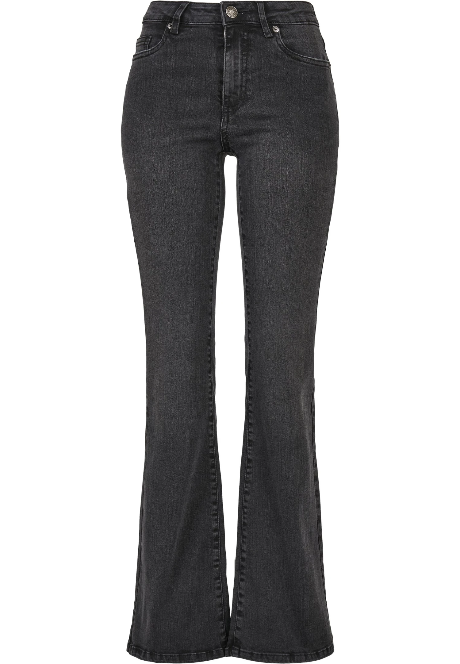 URBAN CLASSICS High Waist - Flared Jeans - Black Washed 11 URBAN CLASSICS High Waist - Flared Jeans - Black Washed - Afbeelding 9