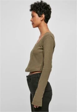 URBAN CLASSICS Longsleeve - Olive -Urban Classics ab91ce6edb01490c84ef5c217e316520