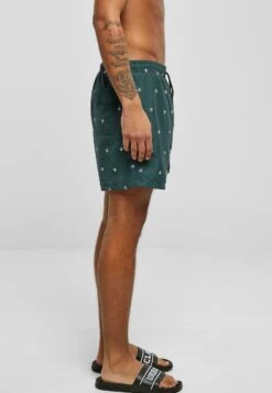 URBAN CLASSICS Embroidery Swim - Zwemshorts - Anchor Bottlegreen White -Urban Classics abb5a0ba43484253bedbea064e5ba047
