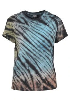 URBAN CLASSICS Ladies Tie Dye Boyfriend Tee - T-Shirt Print - Black -Urban Classics ac0cdaba3a9246738ef2111a4e7625ef