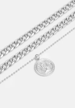 URBAN CLASSICS Short Layering Necklace Unisex - Ketting - Silver-Coloured -Urban Classics ad5d9591b89f4f349d8be451063ed50c