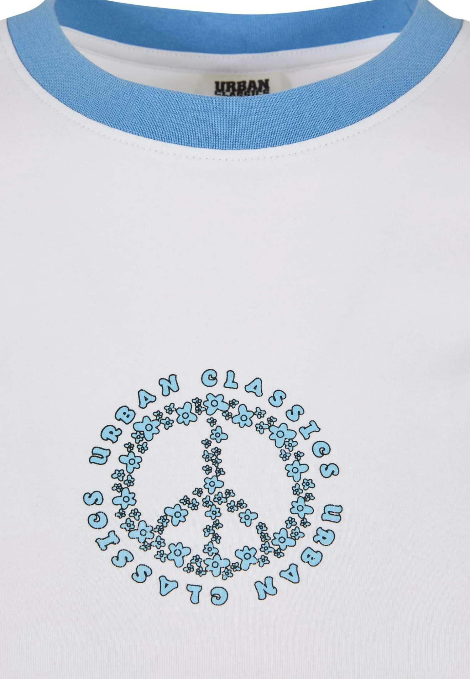 URBAN CLASSICS Stretch- T-Shirt Print - White Horizonblue 5 URBAN CLASSICS Stretch- T-Shirt Print - White Horizonblue - Afbeelding 3