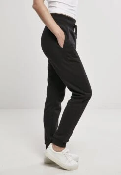 URBAN CLASSICS Ladies Organic High Waist Sweat Pants - Trainingsbroek - Schwarz -Urban Classics ad7efba90e704c7797f6b8ae9bc37a4c