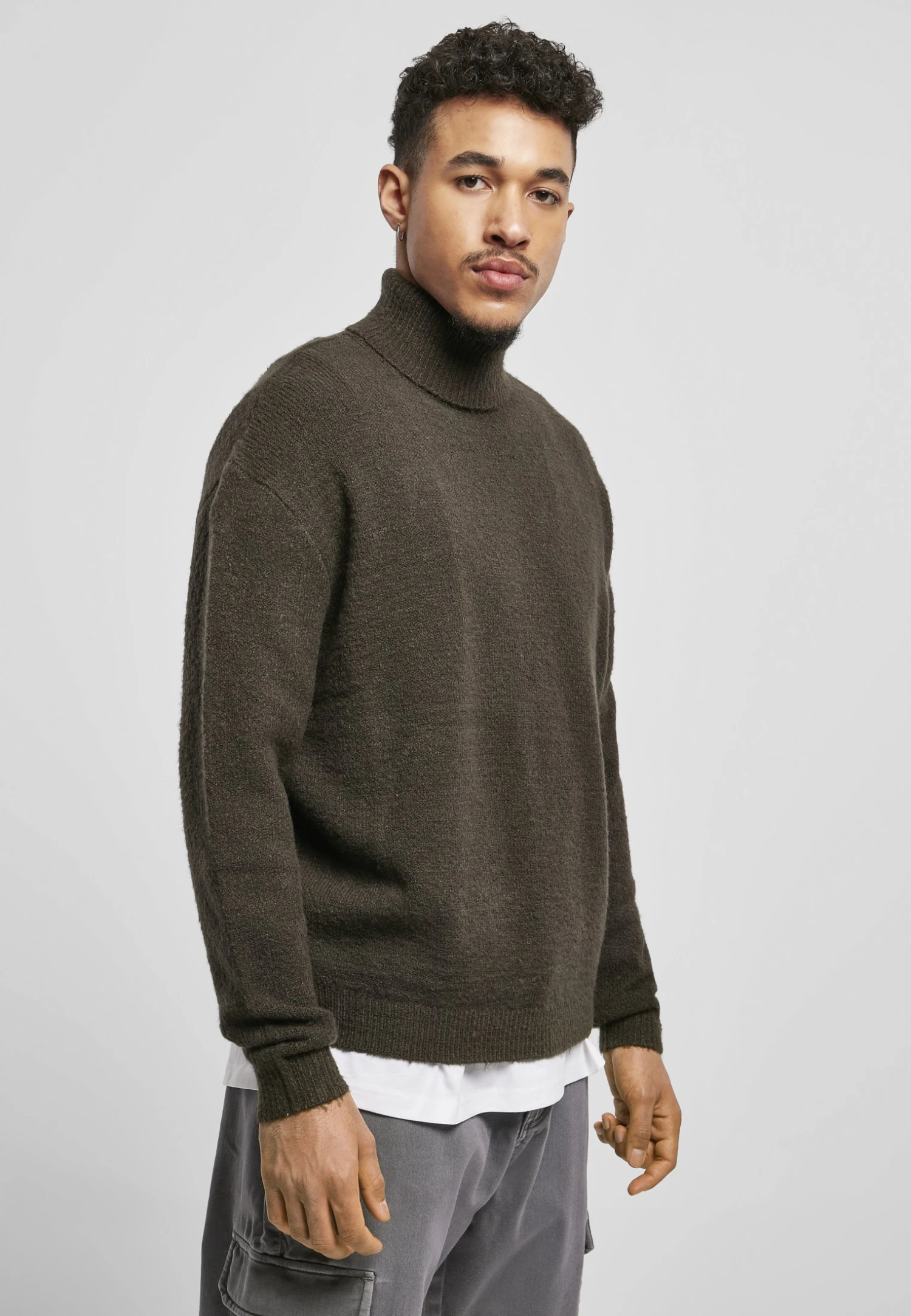 URBAN CLASSICS Oversized Roll Neck Sweater - Trui - Blackbird 3 URBAN CLASSICS Oversized Roll Neck Sweater - Trui - Blackbird