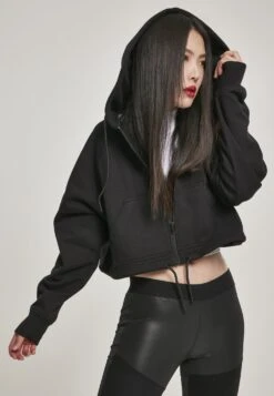 URBAN CLASSICS Ladies Oversized Short Raglan Zip Hoody - Sweater Met Rits - Black 15 URBAN CLASSICS Ladies Oversized Short Raglan Zip Hoody - Sweater Met Rits - Black -Urban Classics b0c1cf6fc1104f74836785cc5795d0c6