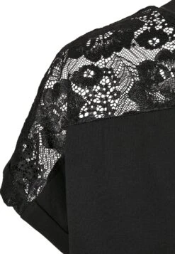 URBAN CLASSICS Ladies Lace Tee Dress - Jurk - Schwarz -Urban Classics b0df7626d6d3420bbefdb65ae140aeed