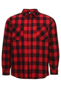 URBAN CLASSICS Checked - Overhemd - Black/Red