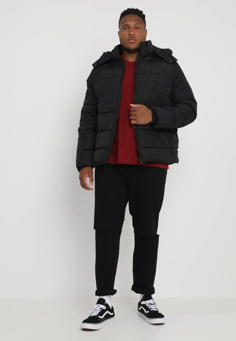 URBAN CLASSICS Hooded Puffer Jacket- Winterjas - Black 4 URBAN CLASSICS Hooded Puffer Jacket- Winterjas - Black - Afbeelding 2