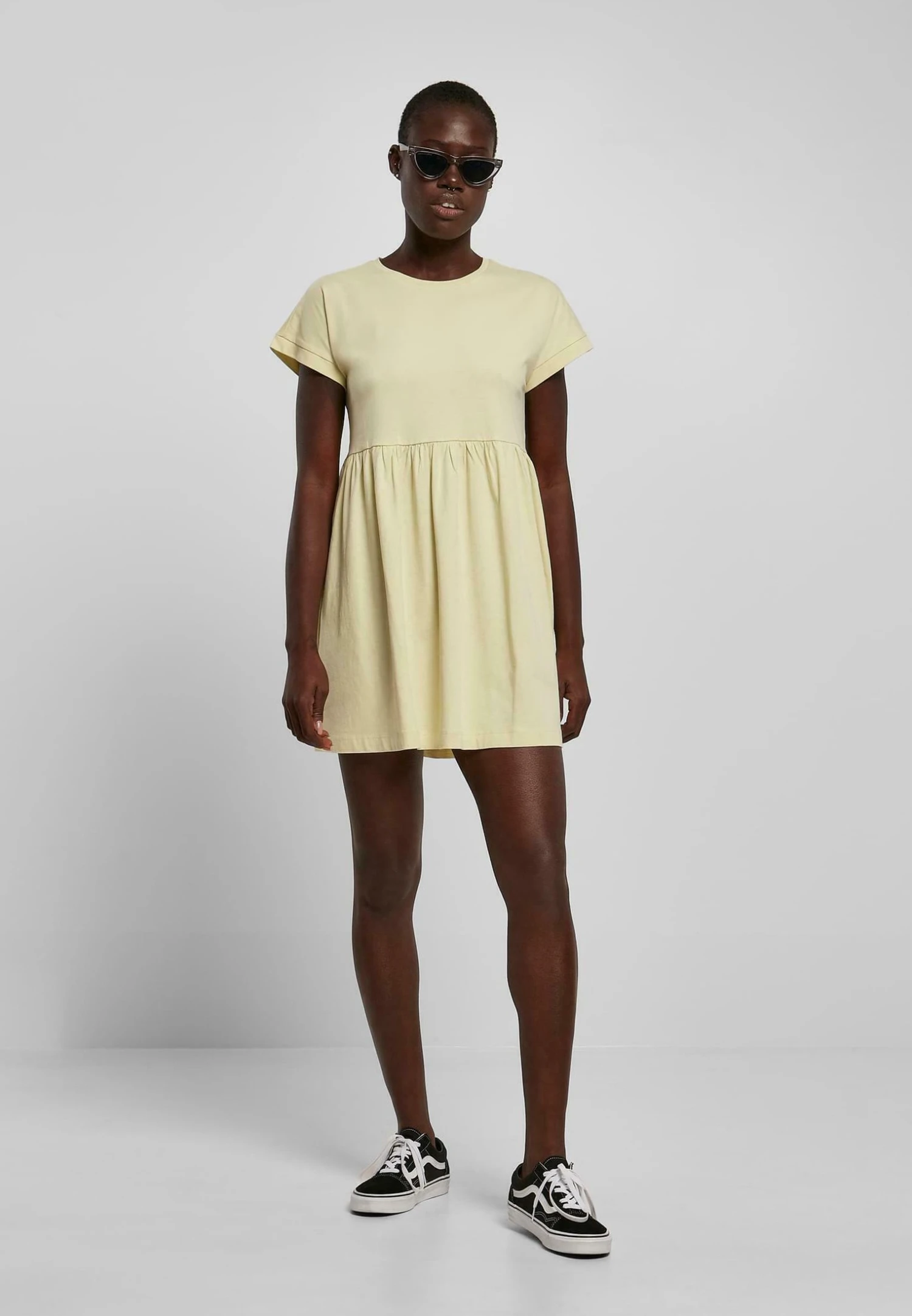 URBAN CLASSICS Empire Valance - Jurk - Softyellow 4 URBAN CLASSICS Empire Valance - Jurk - Softyellow - Afbeelding 2