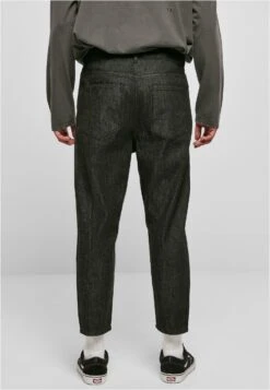 URBAN CLASSICS Cropped Tapered- Jeans Tapered Fit - Realblack Washed -Urban Classics b508820c0c12451fb293ba6ef1437d1a