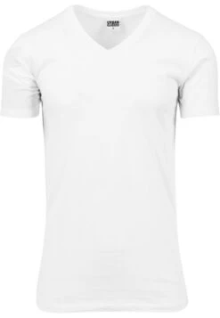 URBAN CLASSICS V Neck- T-Shirt Basic - White -Urban Classics b5273267980f4f429bd87160d0712e9f