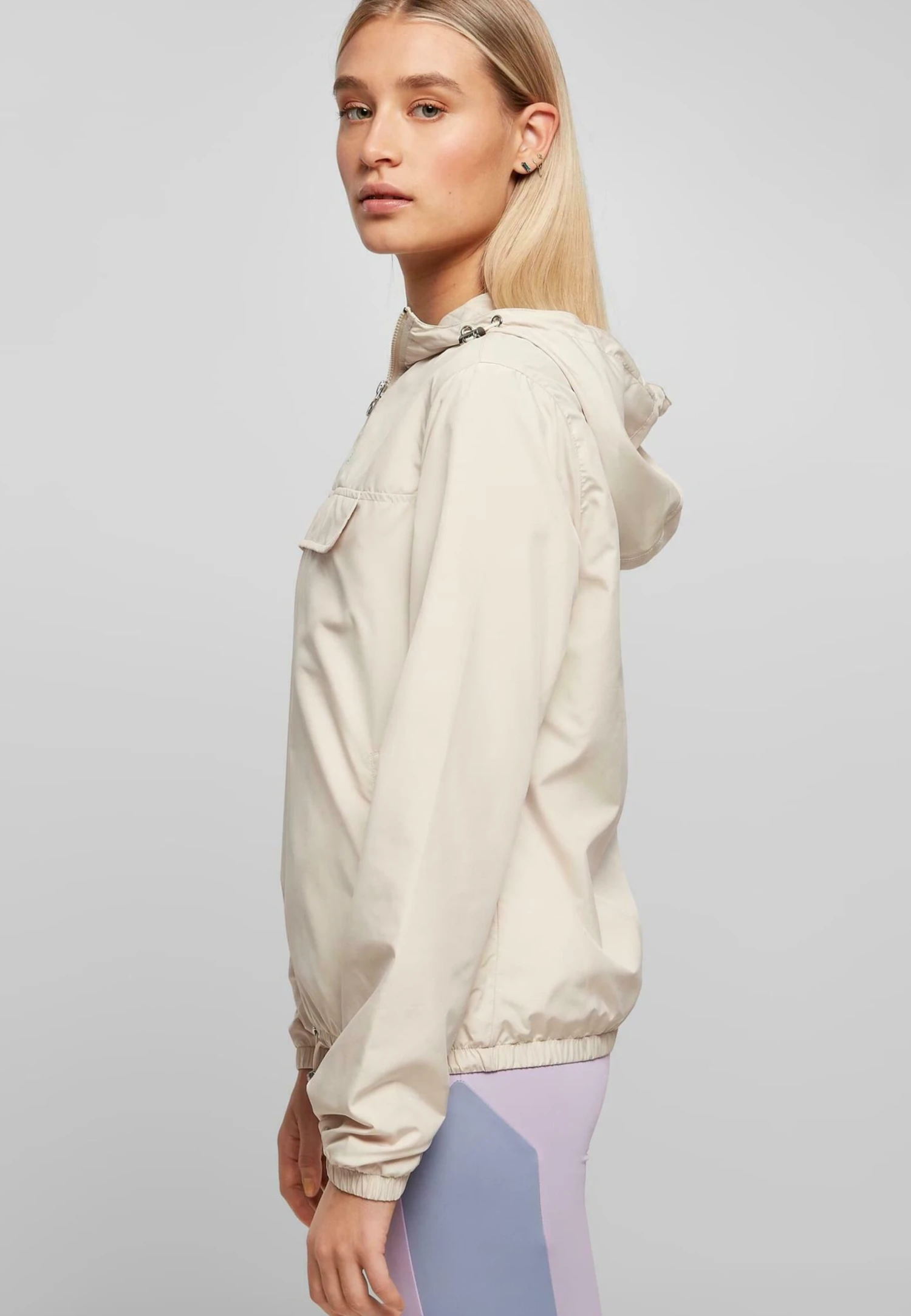 URBAN CLASSICS Basic- Windjack - Softseagrass 6 URBAN CLASSICS Basic- Windjack - Softseagrass - Afbeelding 4