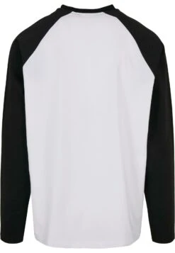 URBAN CLASSICS Organic Oversized Raglan Longsleeve - Longsleeve - White/Black -Urban Classics b5ac65cb244e4ab0b640e34207e59190