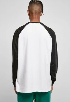 URBAN CLASSICS Organic Oversized Raglan Longsleeve - Longsleeve - White/Black -Urban Classics b620d5e78183456ab981b7907d2eb702