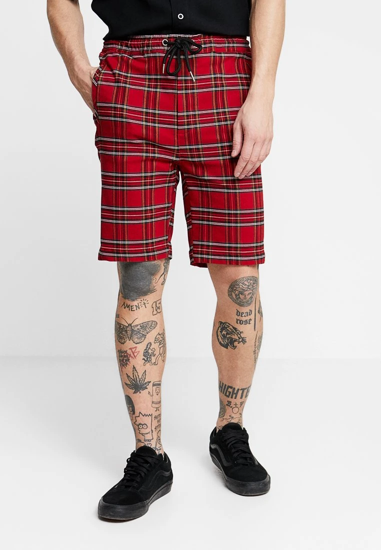 URBAN CLASSICS Checker- Shorts - Red/Black 3 URBAN CLASSICS Checker- Shorts - Red/Black