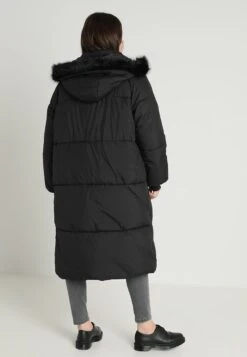 Ladies Oversize Coat - Winterjas - Black/Black -Urban Classics b7910e65ccd04c53ab8cc00c5f43164c