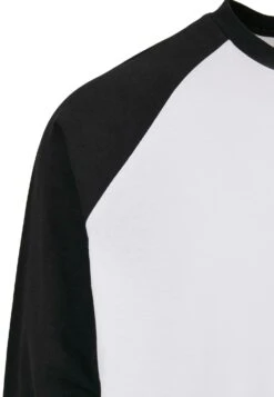URBAN CLASSICS Organic Oversized Raglan Longsleeve - Longsleeve - White/Black -Urban Classics b8122f353b504f359fb832db39b7c55a