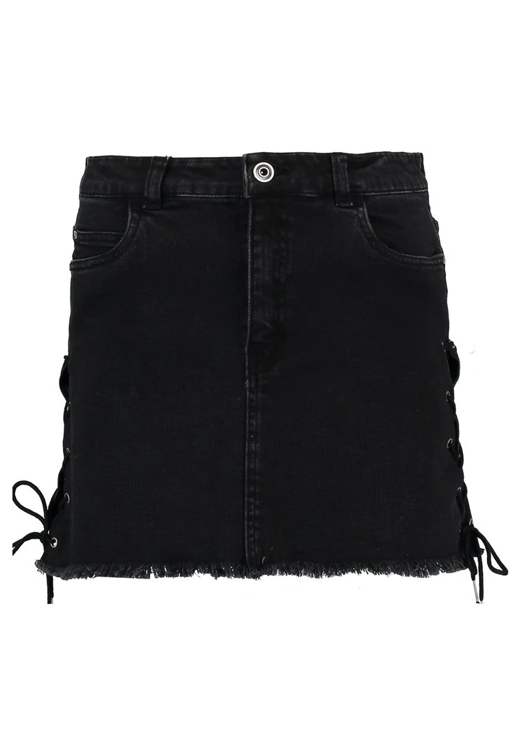 URBAN CLASSICS Lace Up Skirt - Jeansrok - Black Washed 8 URBAN CLASSICS Lace Up Skirt - Jeansrok - Black Washed - Afbeelding 6