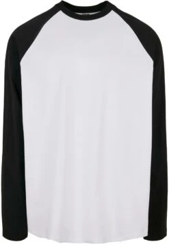 URBAN CLASSICS Organic Oversized Raglan Longsleeve - Longsleeve - White/Black -Urban Classics b9f13c0f6c434ae6a8a3c61a9e6dd0cf