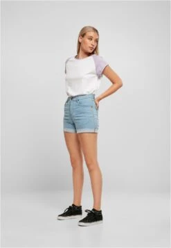 URBAN CLASSICS Contrast Raglan - T-Shirt Print - White Lilac -Urban Classics ba2778eaed3a47a0bd56363e3e26b726