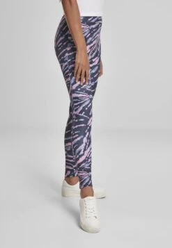 URBAN CLASSICS Legging - Darkshadow/Pink -Urban Classics bc0189ef64494cb3a701f0ddc358a1a3