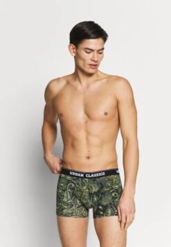 URBAN CLASSICS Shorts 3 Pack - Onderbroeken - Dark Green / Black