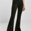 URBAN CLASSICS Organic High Waist - Bootcut Jeans - Black Washed