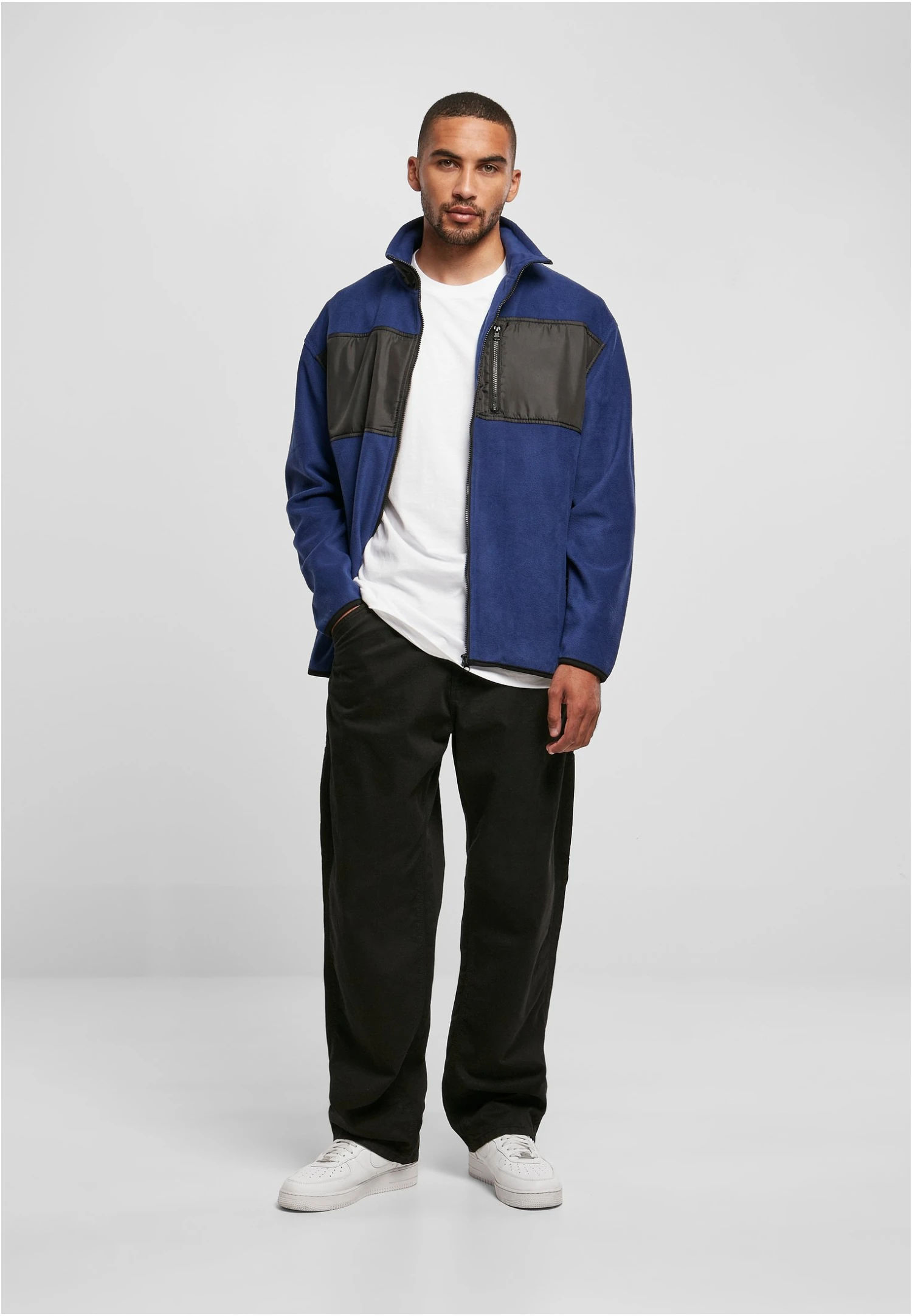 URBAN CLASSICS Hooded Micro - Fleecejas - Spaceblue 4 URBAN CLASSICS Hooded Micro - Fleecejas - Spaceblue - Afbeelding 2