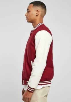 URBAN CLASSICS Oldschool College - Bomberjacks - Burgundy White -Urban Classics c36e37a68f9246719678e4614b90ca38
