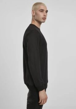 URBAN CLASSICS Basic Terry Crew- Sweater - Black -Urban Classics c3f8384105e1483da30db00573ccdb9e
