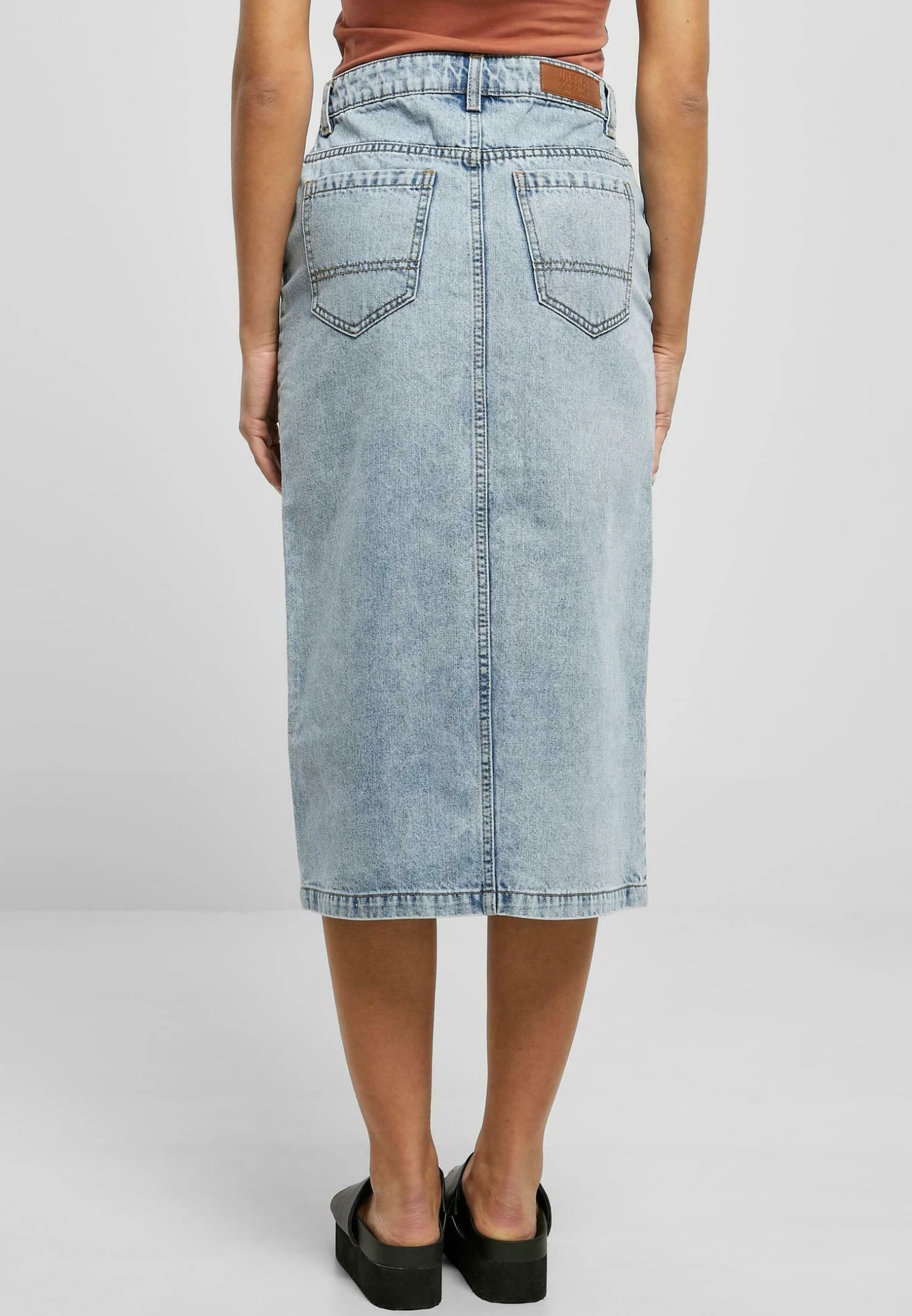 URBAN CLASSICS Kokerrok - Tinted Lightblue Washed 5 URBAN CLASSICS Kokerrok - Tinted Lightblue Washed - Afbeelding 3