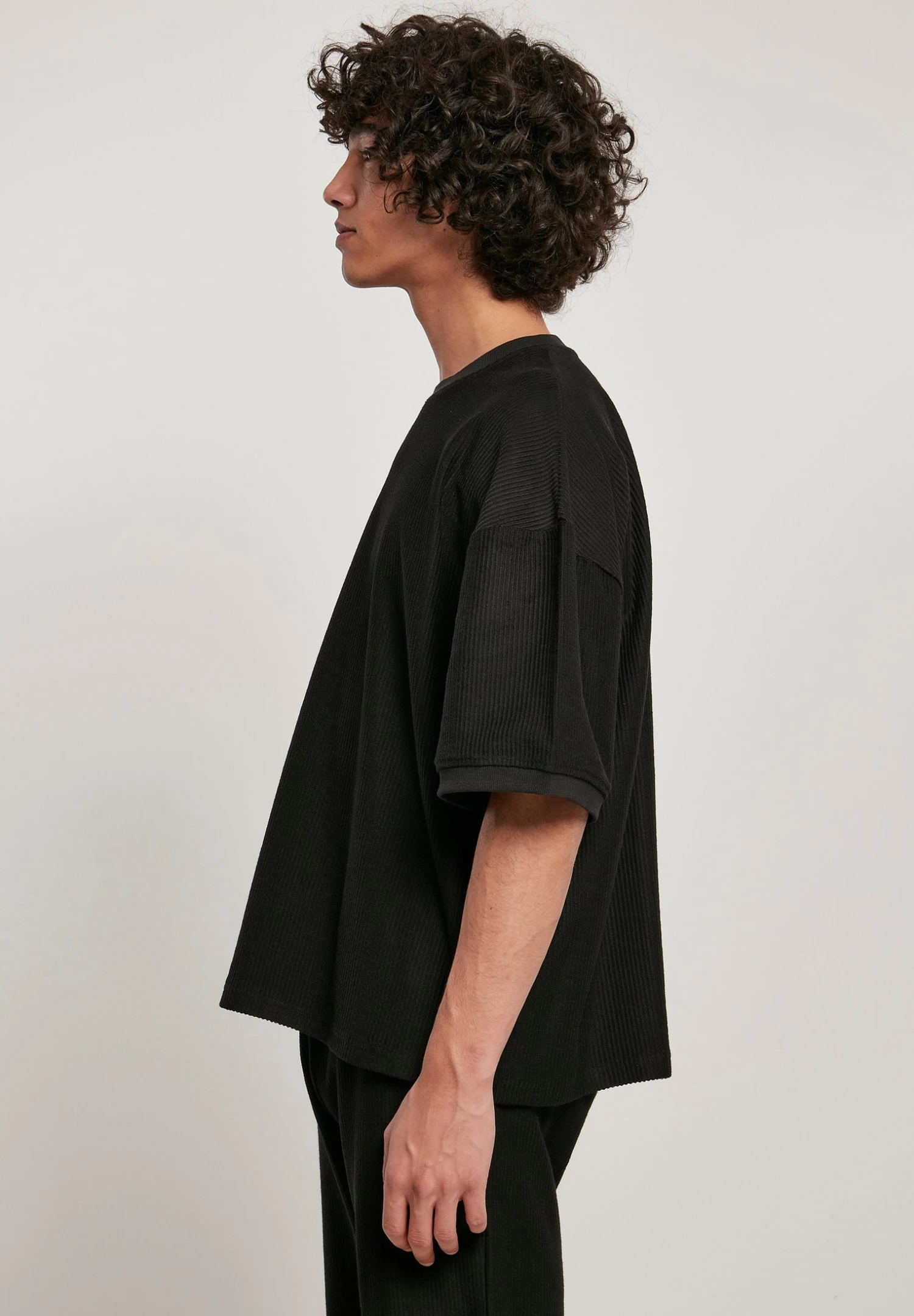 URBAN CLASSICS Terry Boxy - T-Shirt Basic - Black 7 URBAN CLASSICS Terry Boxy - T-Shirt Basic - Black - Afbeelding 5