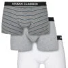 URBAN CLASSICS Herren3-Pack - Onderbroeken - Wide Stripe Aop /Grey/White -Urban Classics c5be5e010a25418fb3cff6ac8f2cbf80