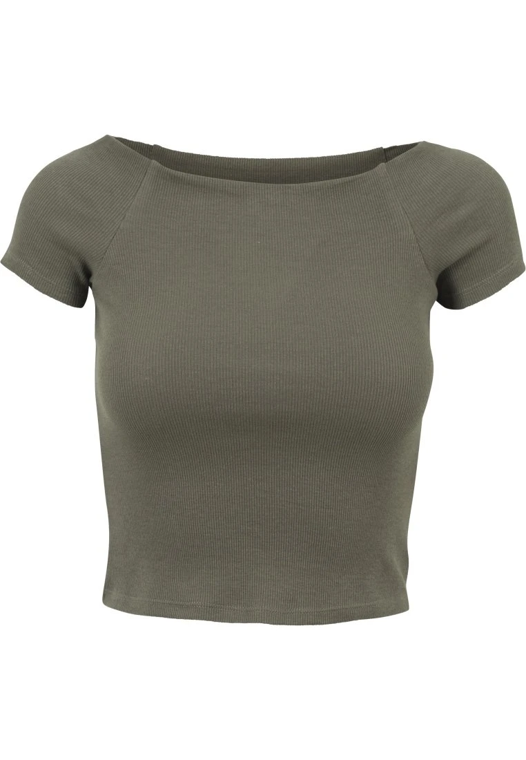 URBAN CLASSICS Off Shoulder - T-Shirt Basic - Olive 7 URBAN CLASSICS Off Shoulder - T-Shirt Basic - Olive - Afbeelding 5