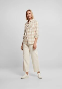 URBAN CLASSICS Overhemdblouse - Whitesand Lighttaupe