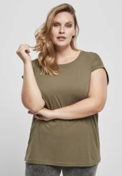 URBAN CLASSICS Extended Shoulder Tee - T-Shirt Basic - Olive
