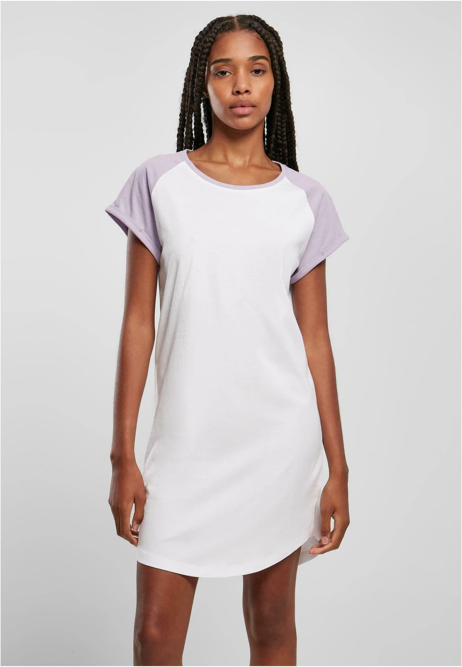 URBAN CLASSICS Raglan Tee - Jerseyjurk - White Lilac 3 URBAN CLASSICS Raglan Tee - Jerseyjurk - White Lilac