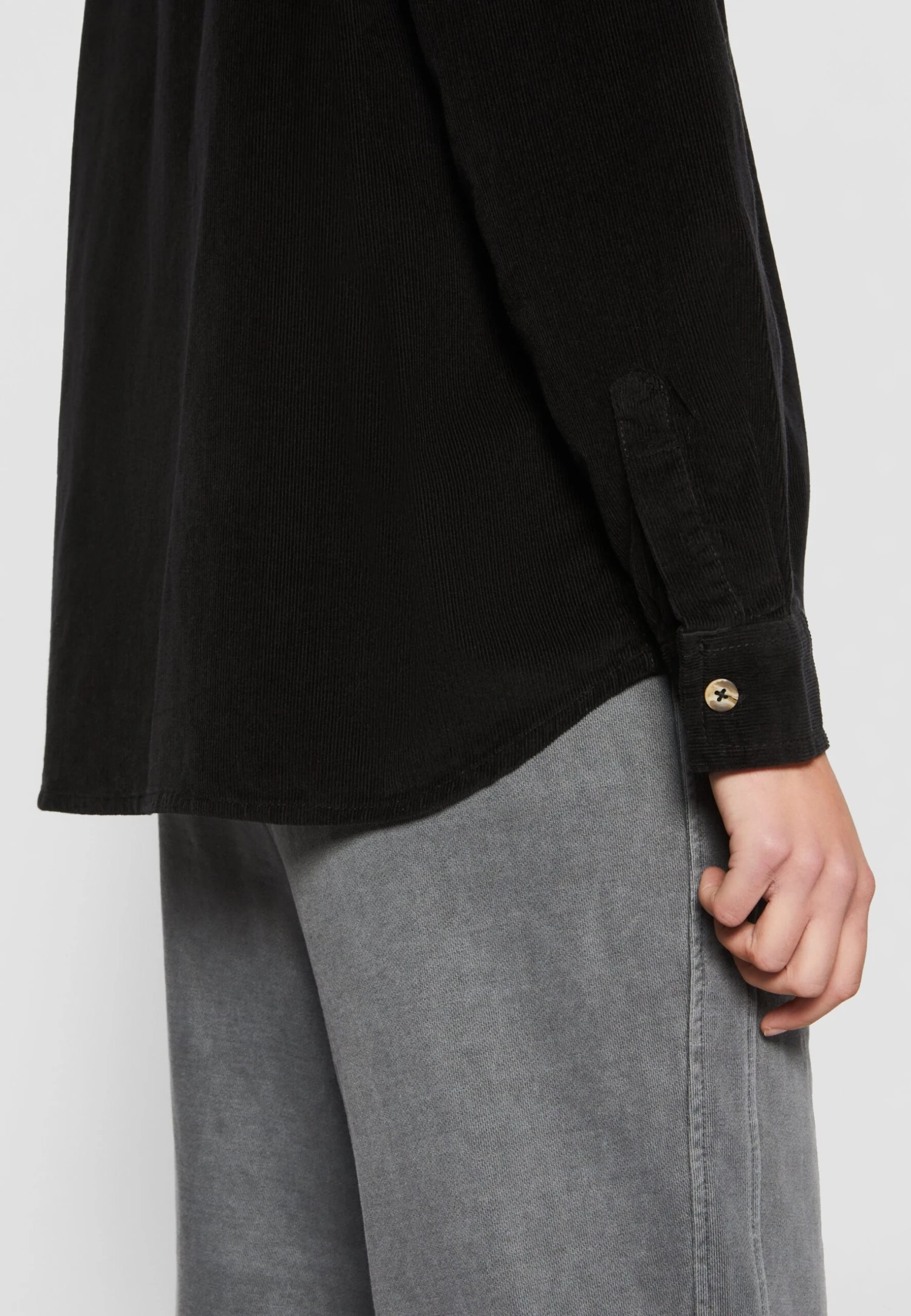 URBAN CLASSICS Ladies Corduroy Oversized Shirt - Overhemdblouse - Black 9 URBAN CLASSICS Ladies Corduroy Oversized Shirt - Overhemdblouse - Black - Afbeelding 7