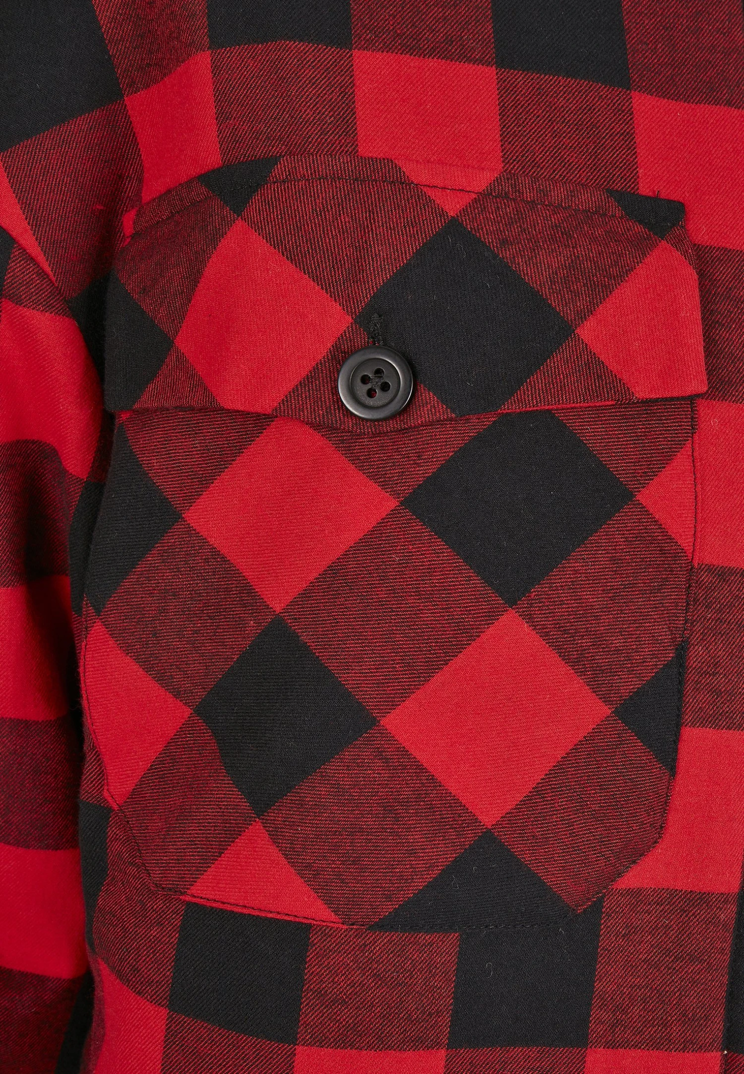 URBAN CLASSICS Overhemdblouse - Black/Red 7 URBAN CLASSICS Overhemdblouse - Black/Red - Afbeelding 5